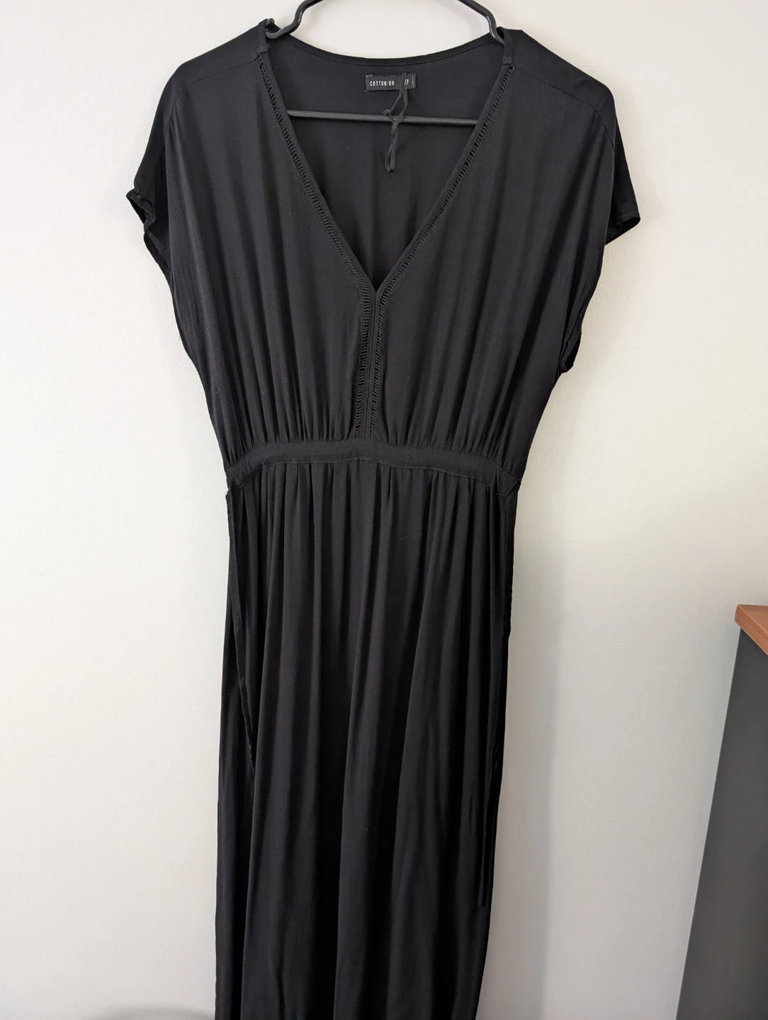 Cotton On Black Maxi Dress Cute Summer Dress Party Dress 19" ptp