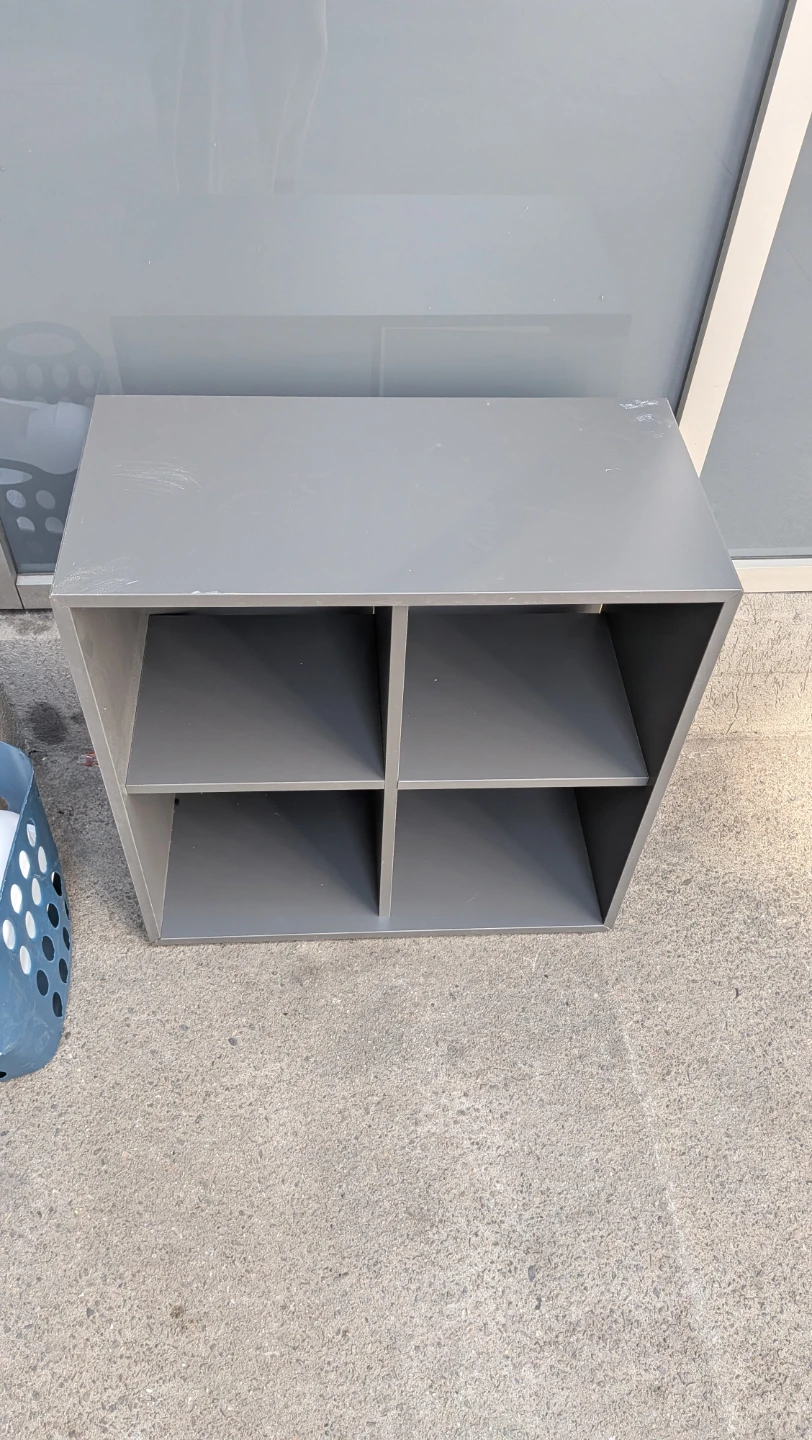 CURB ALERT! 25 Carlton St-IKEA Grey 4-Cube Storage Shelf - photo 2