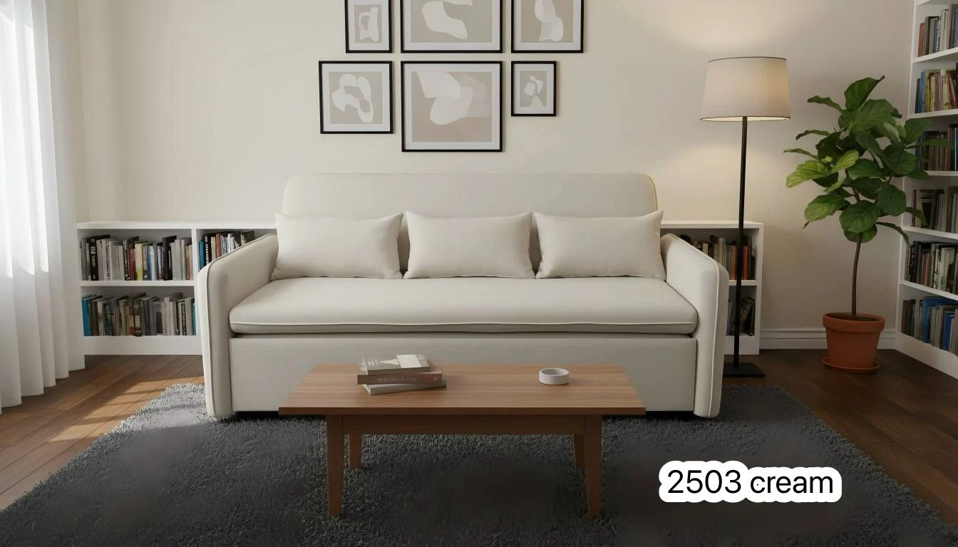 Sofa Bed - Cream, Grey, or Black - photo 2