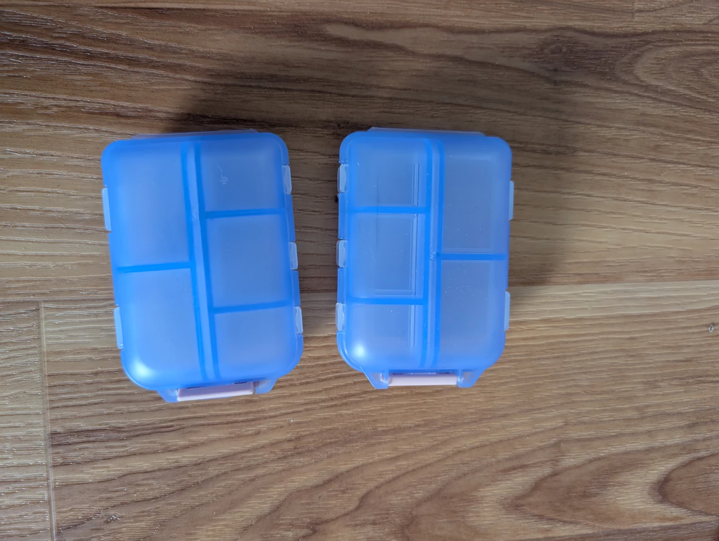 Set of 2 Blue Travel Pill Cases