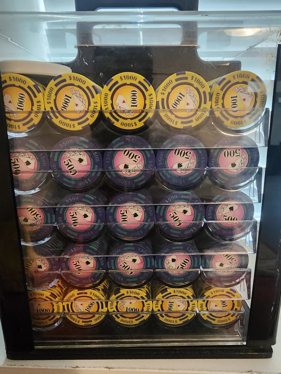 Clay poker chip set with carrying case - photo 2