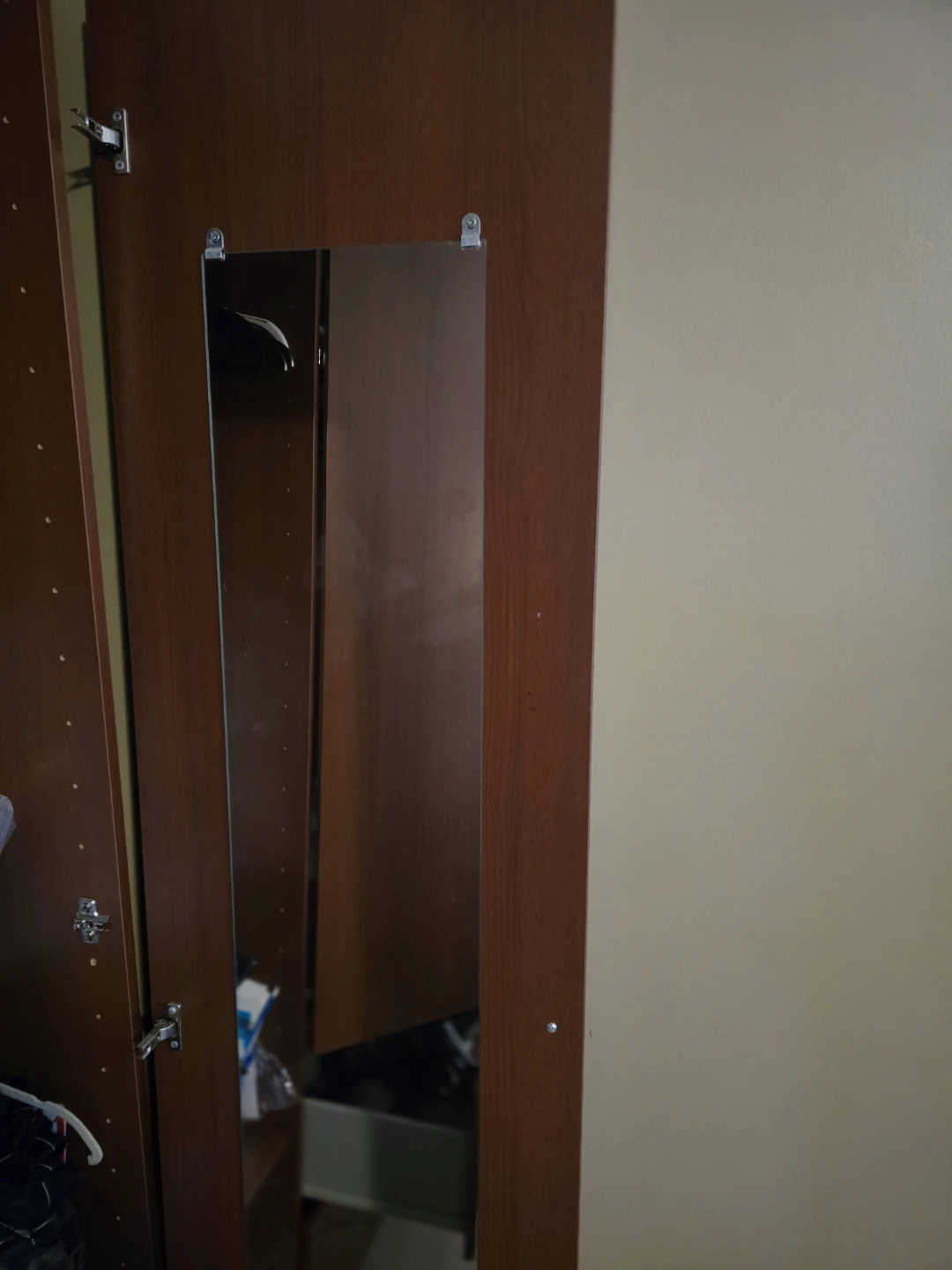 Wooden Wardrobe with Mirror