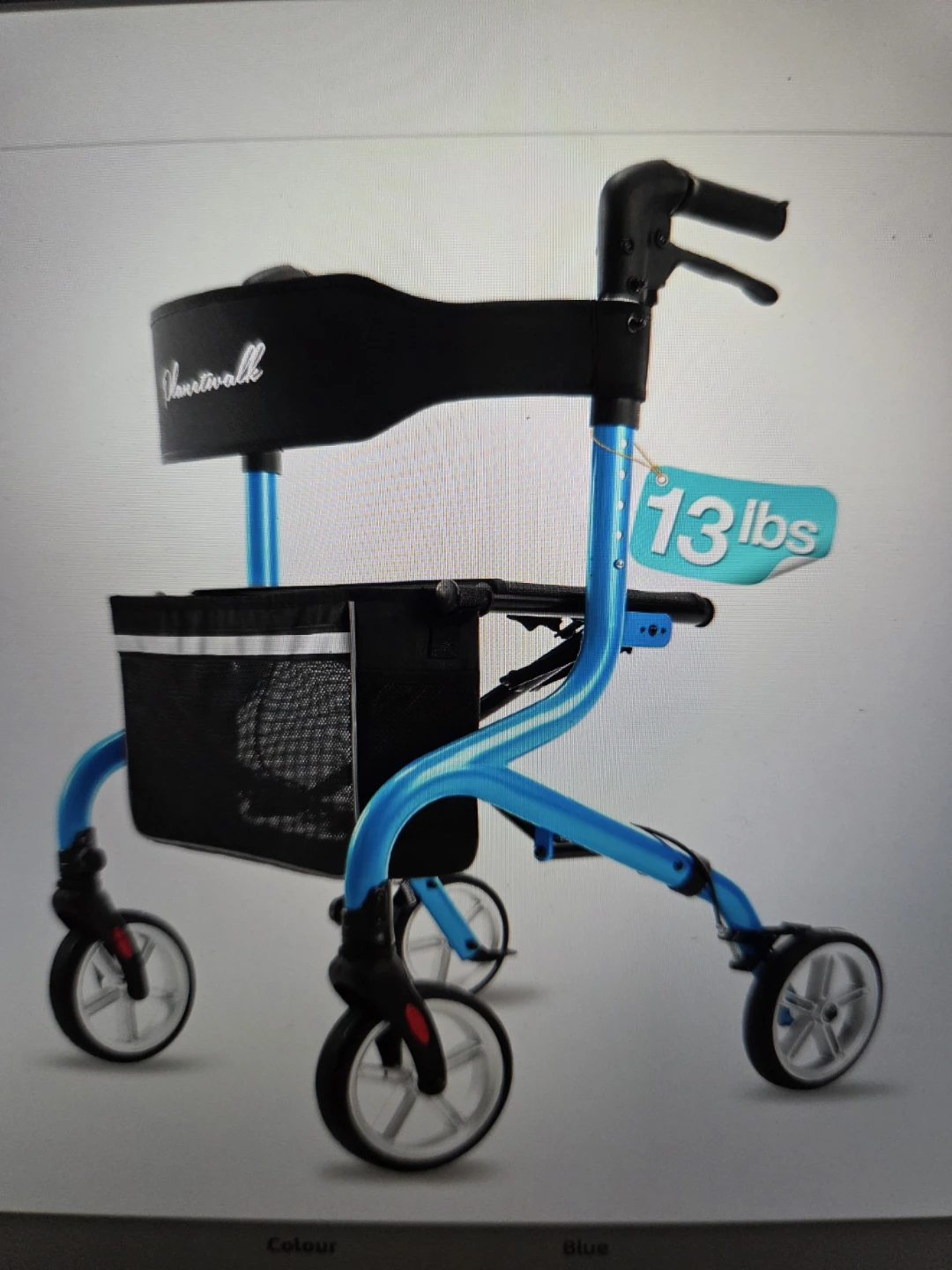 Planet Walk Blue Lightweight Rollator Walker