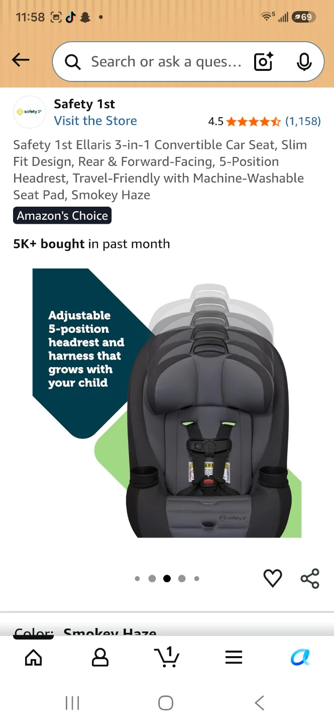 Safety 1st Ellaris Convertible Car Seat - photo 3
