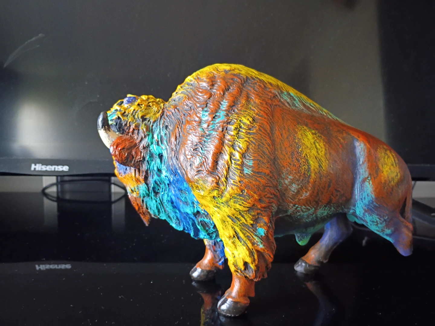 Colorful Bison Figurine - photo 3