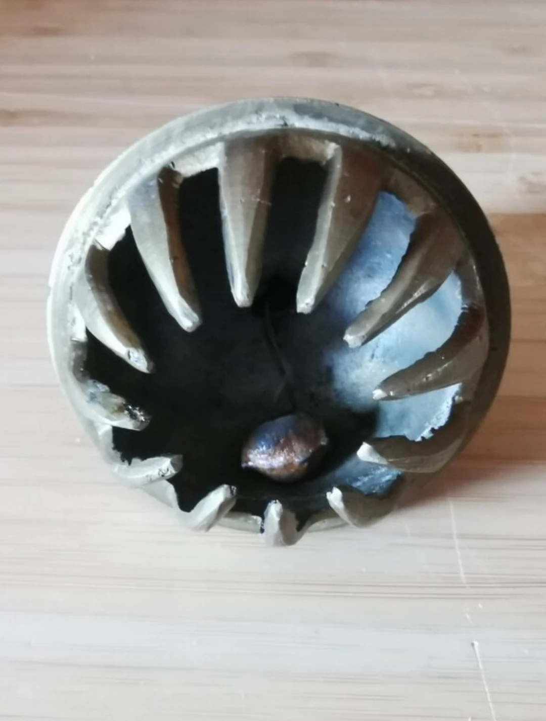 Vintage Solid Brass Claw Foot Bell Etched Floral Decor - photo 5