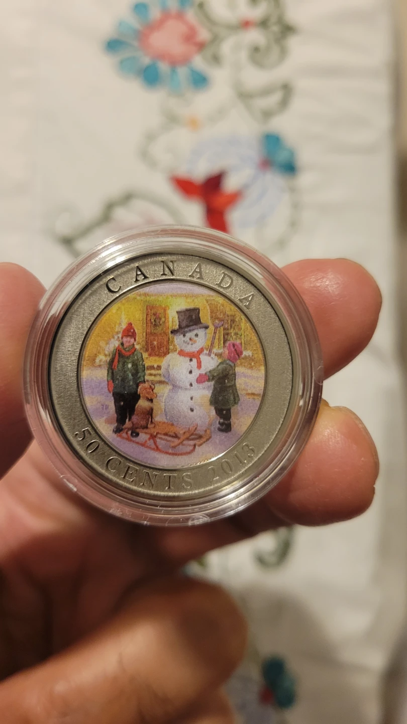 2013 Canada 50 Cents Coin - Winter Scene - photo 3