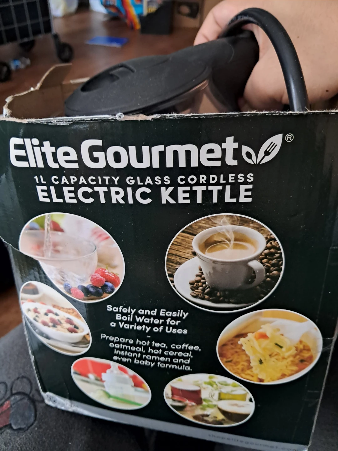 Elite Gourmet Glass Cordless Electric Kettle 1L - photo 2