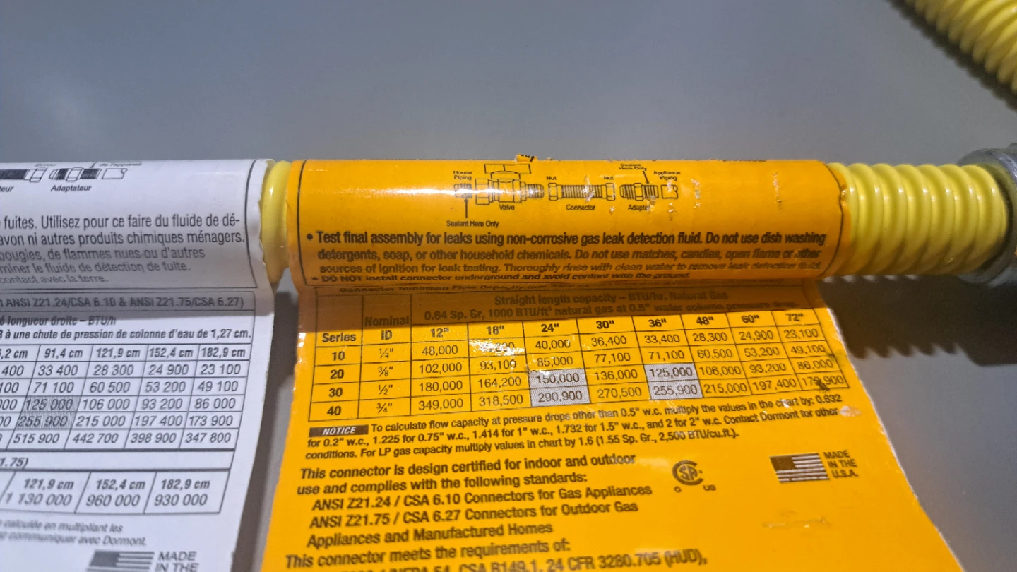 Dormont Natural Gas Connector Hose
