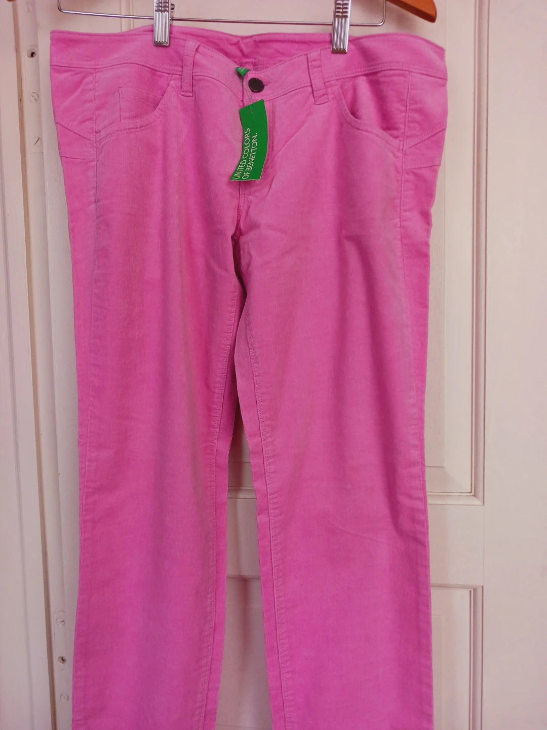 New !! United Colors of Benetton Skinny Pink Corduroy Pants. 10 - photo 2