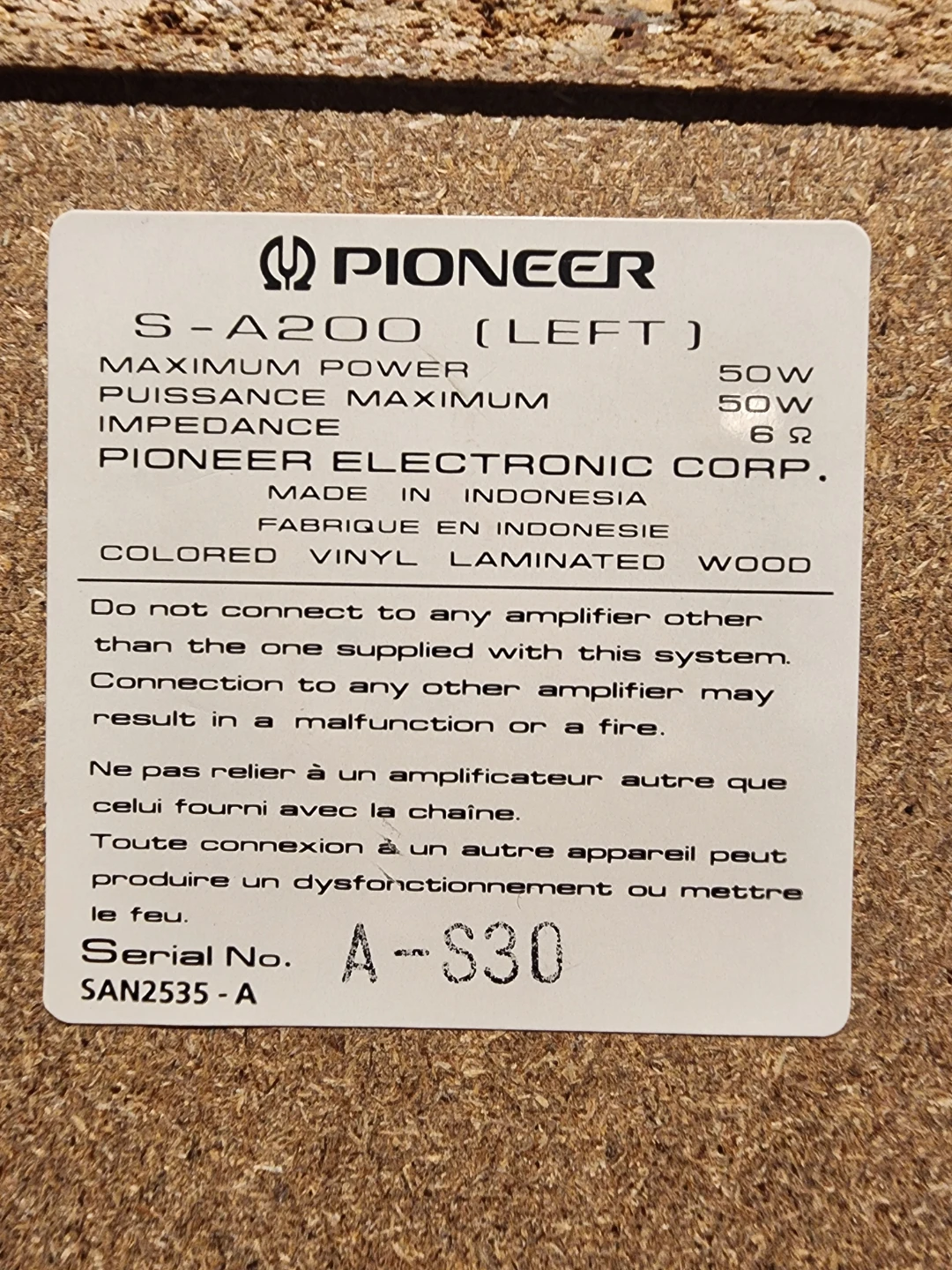 Pioneer S-A200 Dynamic 2-Way Speaker System - photo 4