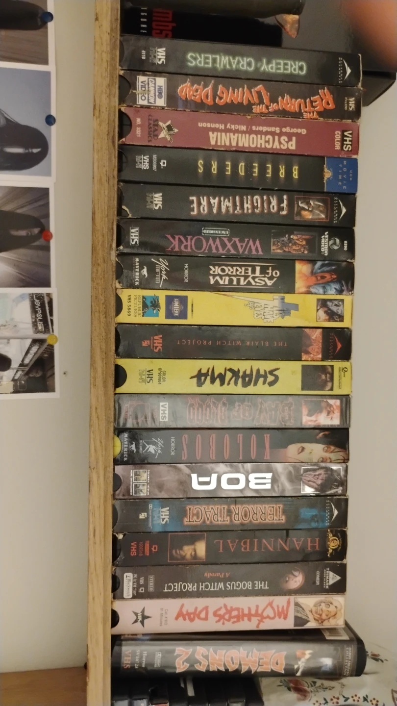 Collection of Horror of vintage VHS Tapes