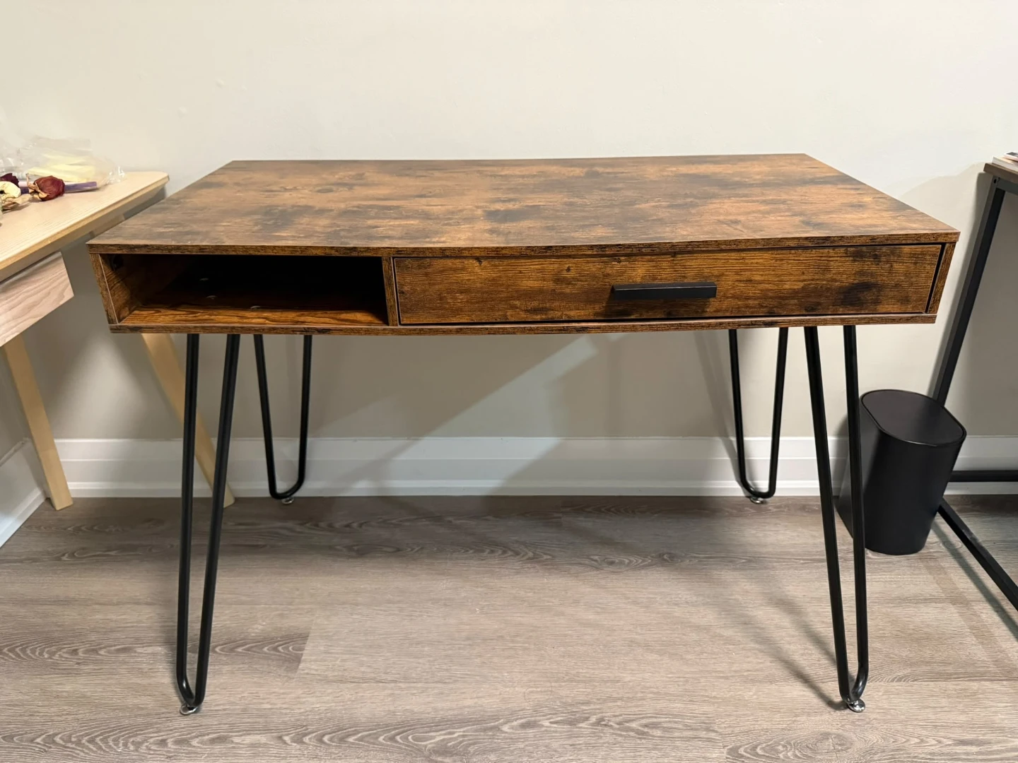 Rustic Wood Desk with Drawer