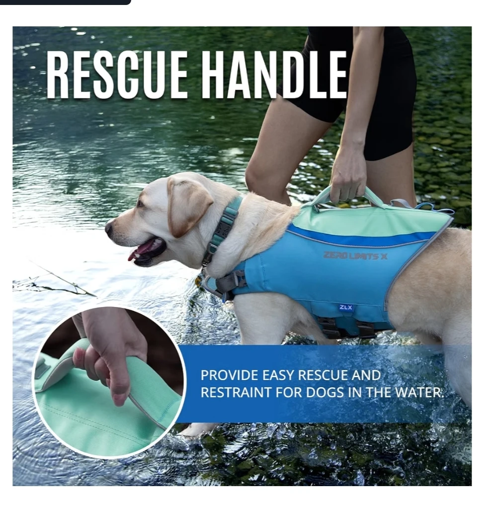 ZLX Dog Life Jacket - X-Large, Blue - photo 2