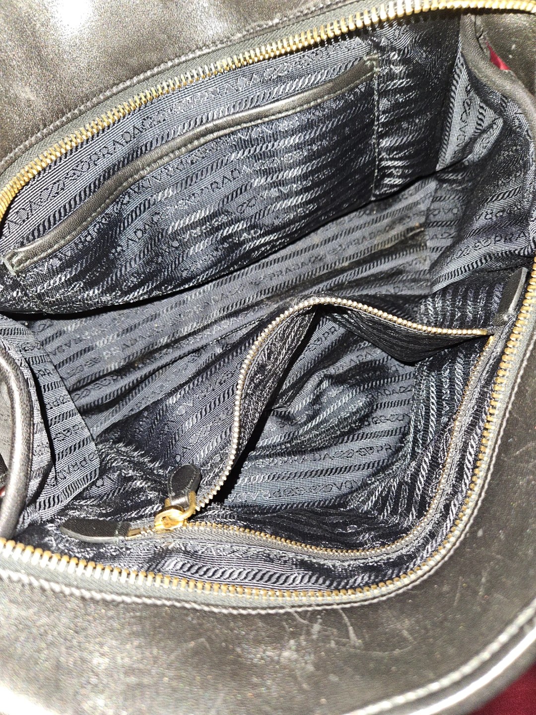 Prada Quilted Nylon & Leather Tote Bag Black - photo 2