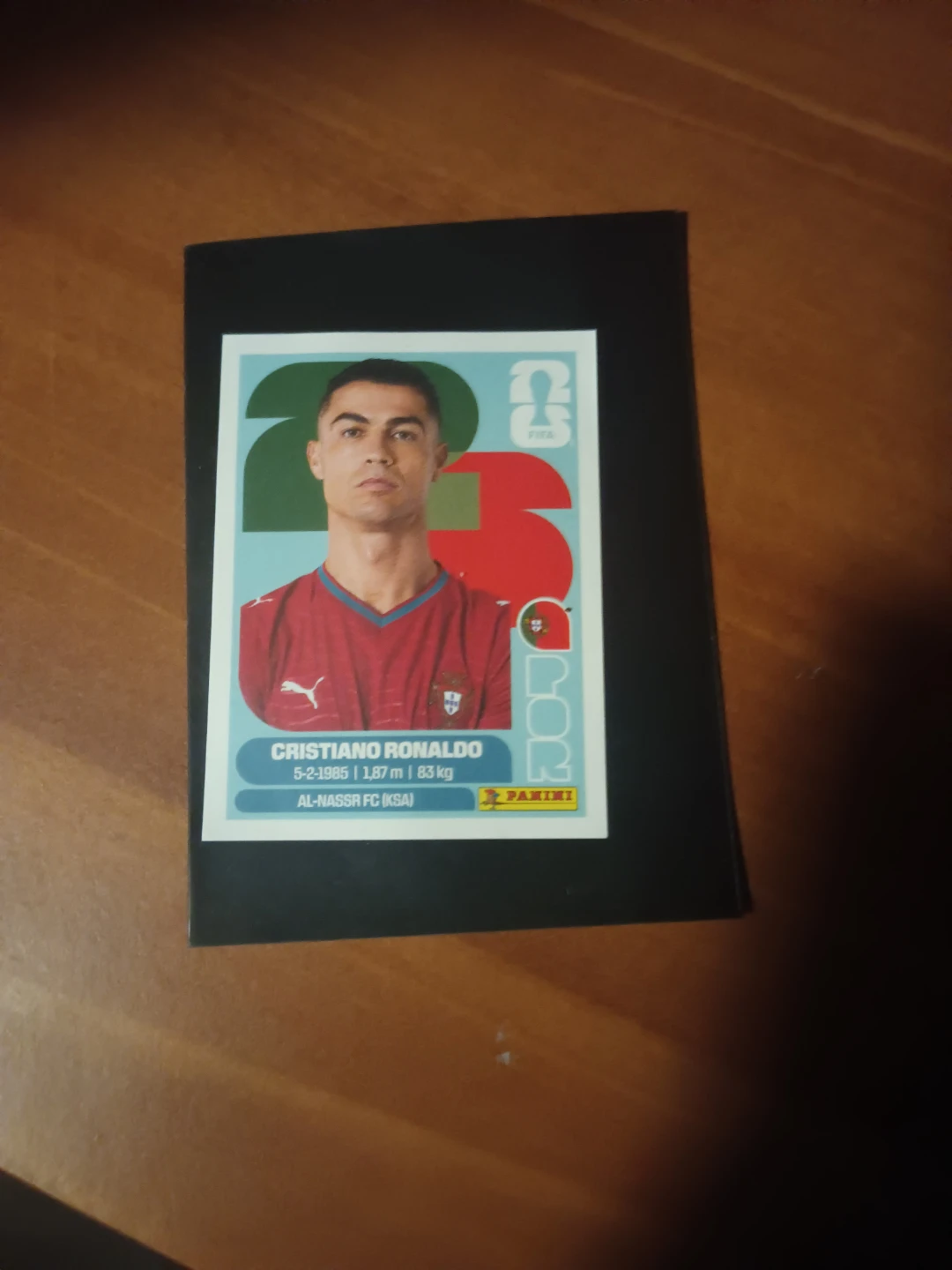 Panini Cristiano Ronaldo Soccer Sticker