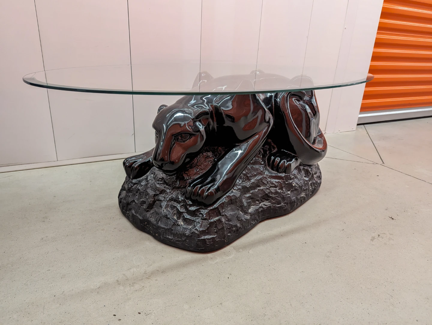 Black Panther Glass Top Side Table and coffee table - photo 3