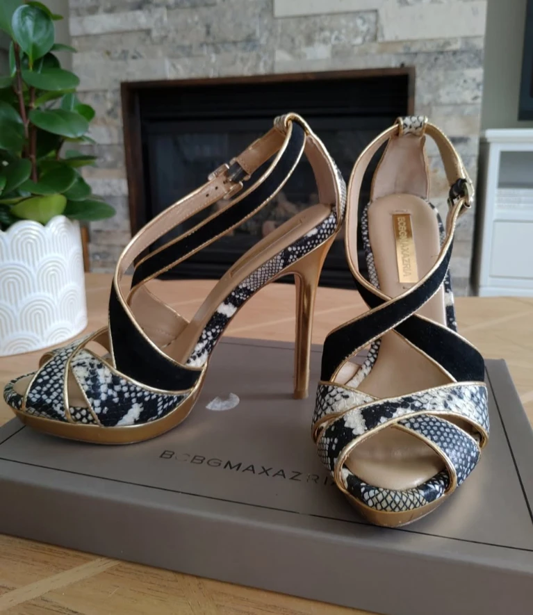 BCBG MaxAzria Criss Cross High Heel Sandals