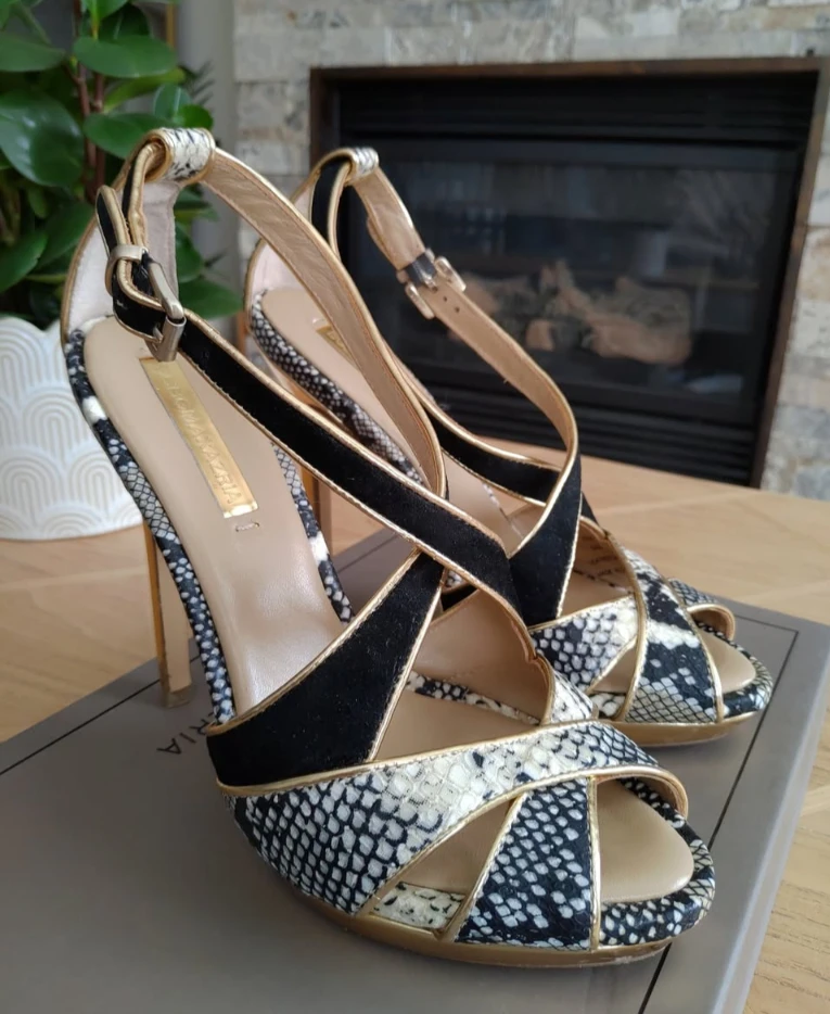 BCBG MaxAzria Criss Cross High Heel Sandals - photo 4