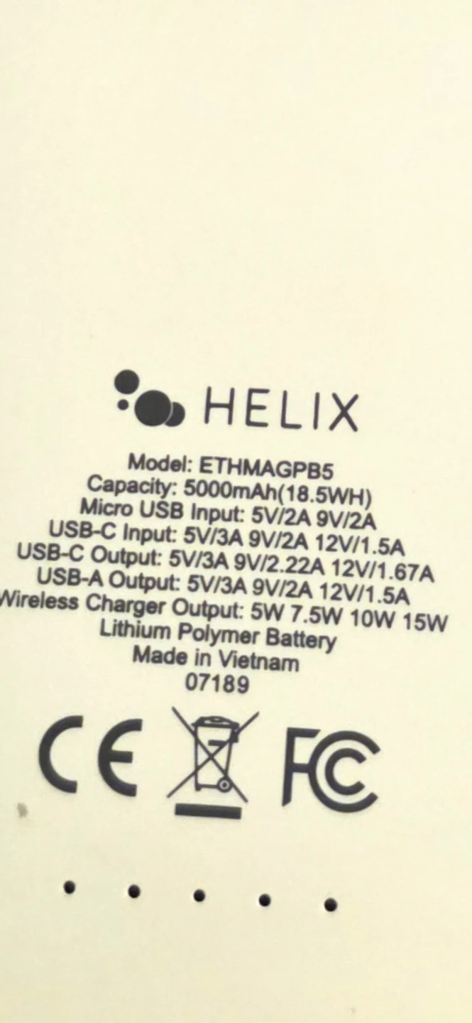 Helix 5000mAh Wireless Power Bank