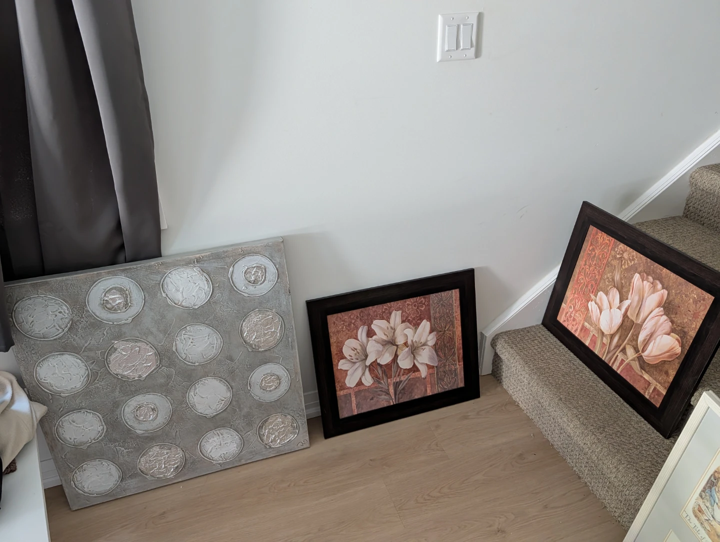 Textured Grey Circle Wall Art