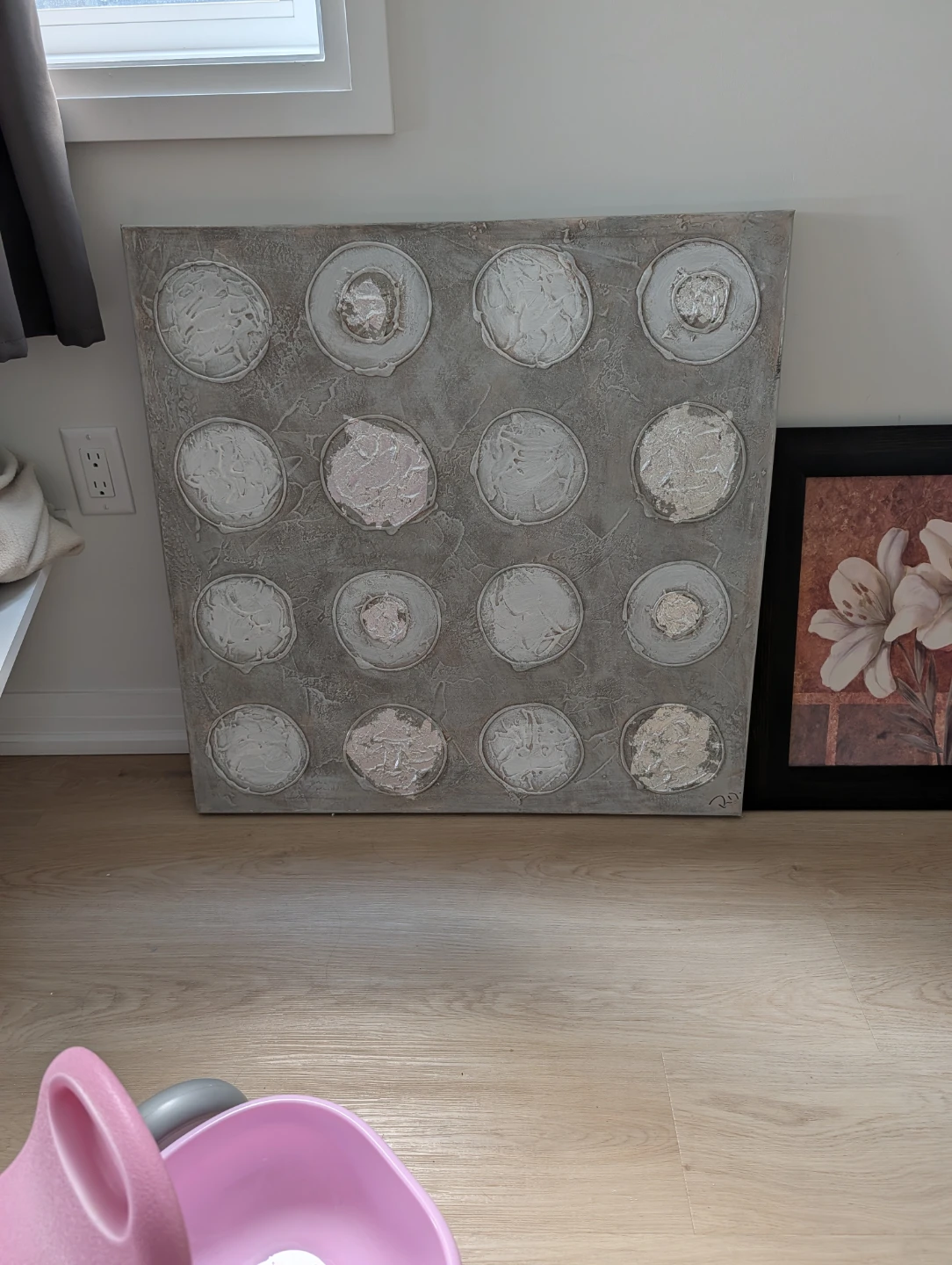 Textured Grey Circle Wall Art - photo 2