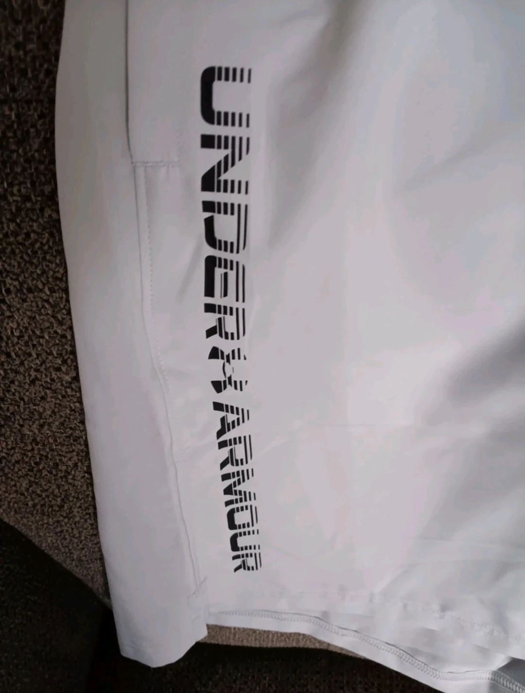 NWT Under Armour Mens Shorts.  XXL Tech Woven Wordmark.  White. - photo 3