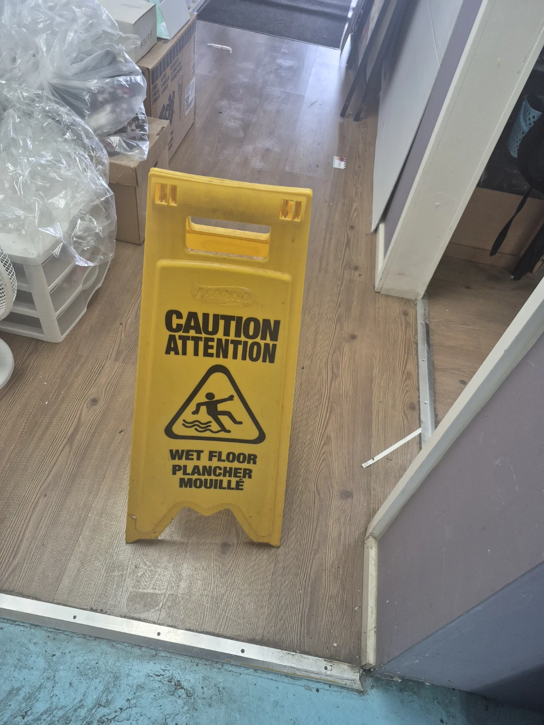 Yellow Wet Floor Caution Sign