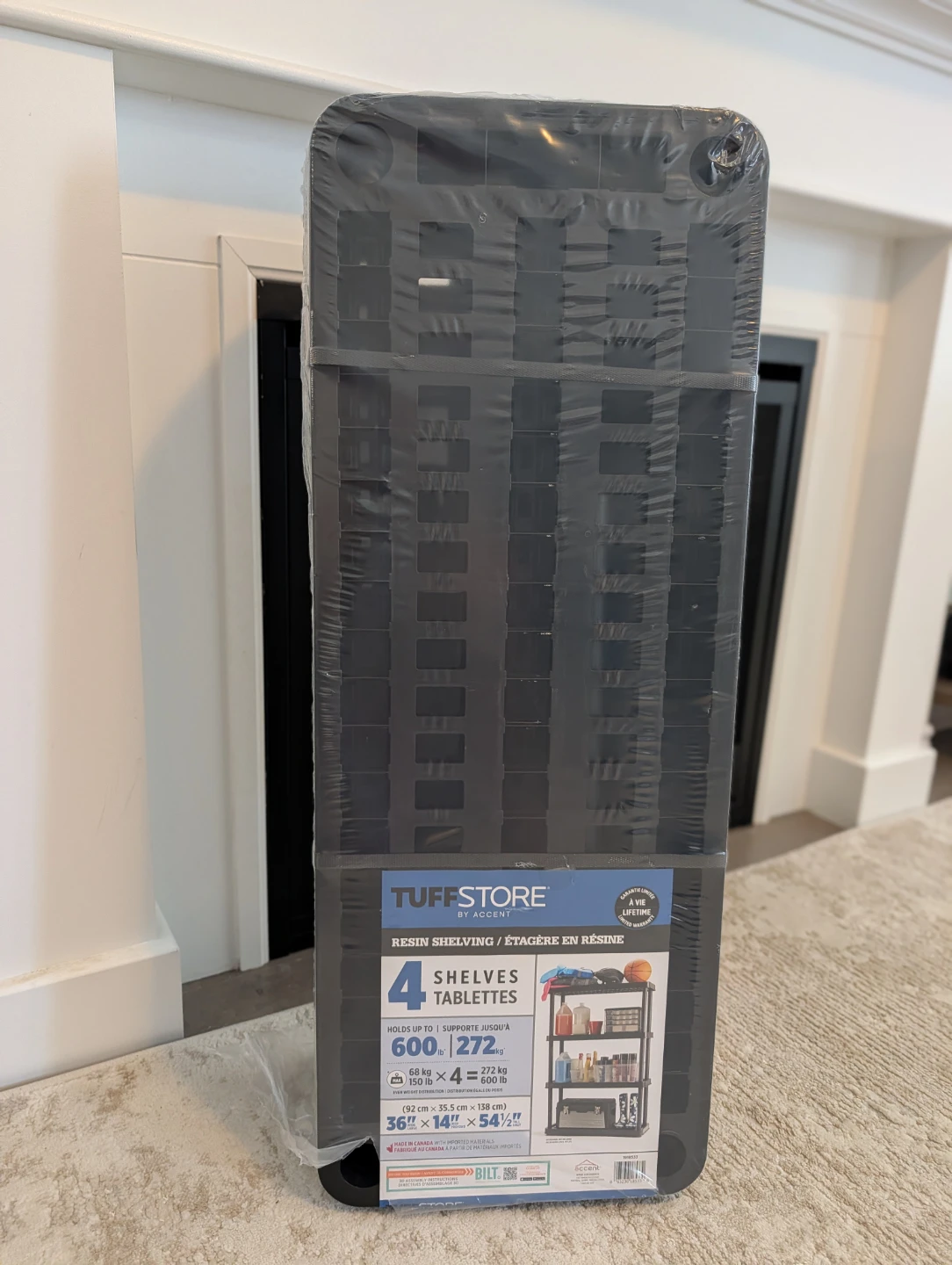 UNOPENED - Tuff Store by Accent 4-Shelf Resin Shelving Unit - photo 2