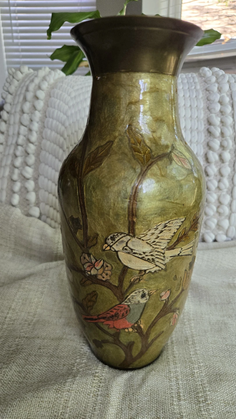 Vintage Decorative Vase with Bird Motif - photo 3
