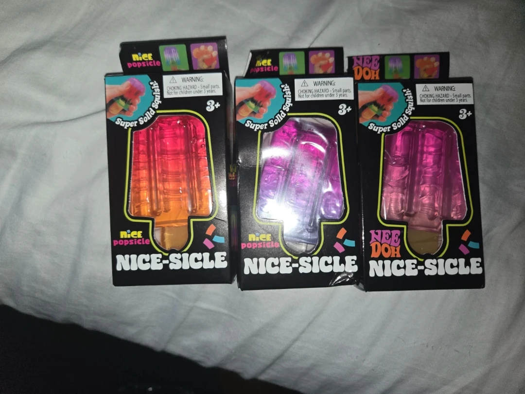 NeeDoh Nice-Sicle Super Solid Squishy Toy (3 Pack)