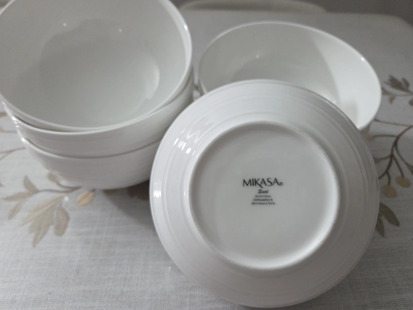Mikasa Swirl Bone China Bowl  Set of 6 - photo 3