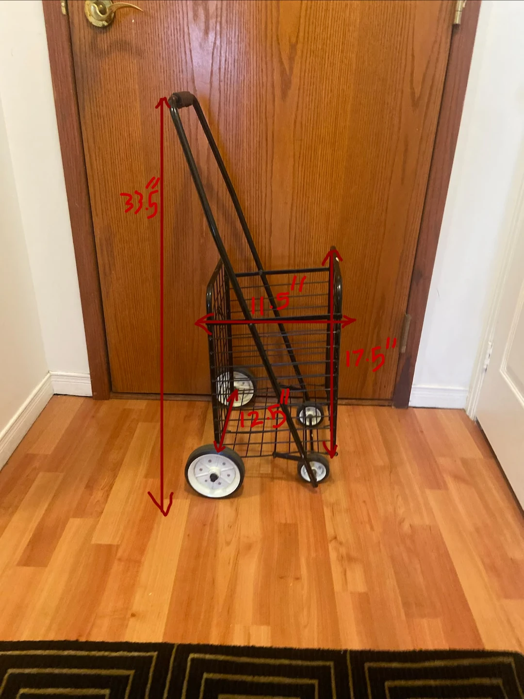 Black Metal Shopping Cart - photo 3