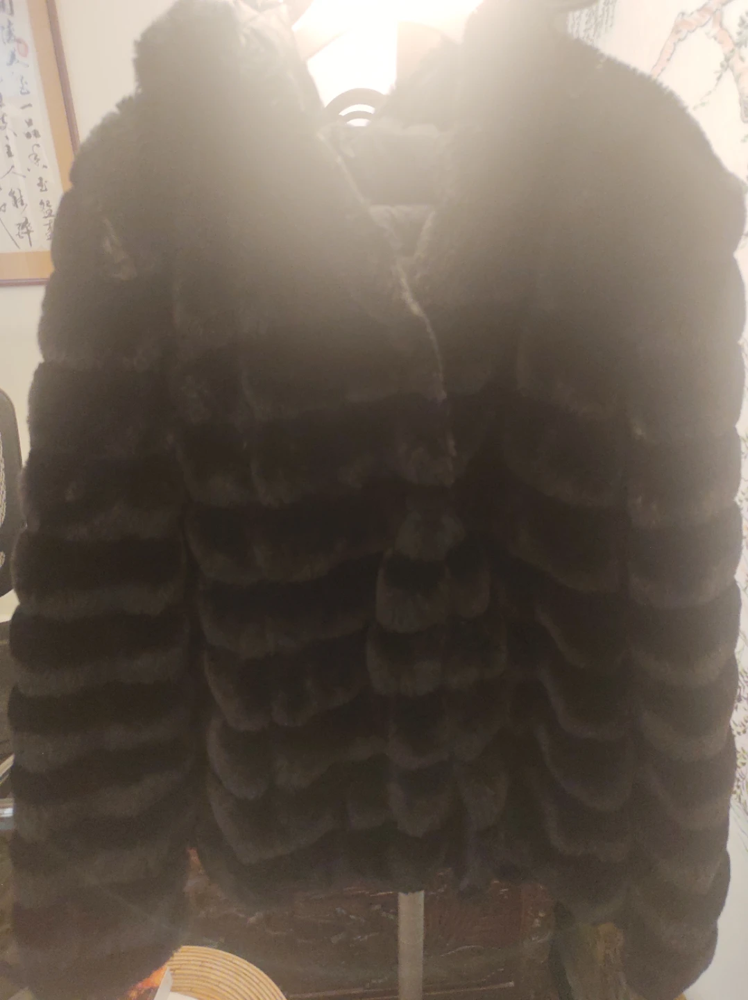 Black Faux Fur Jacket large