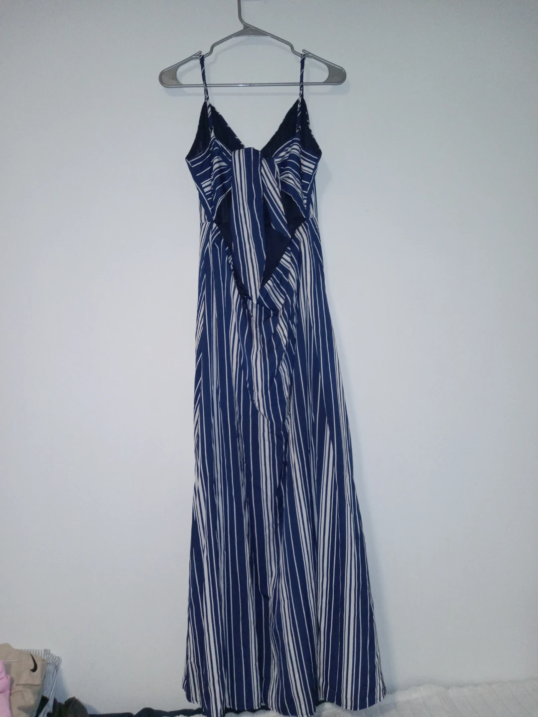 Zaful Blue and White Striped Maxi Dress M - photo 2