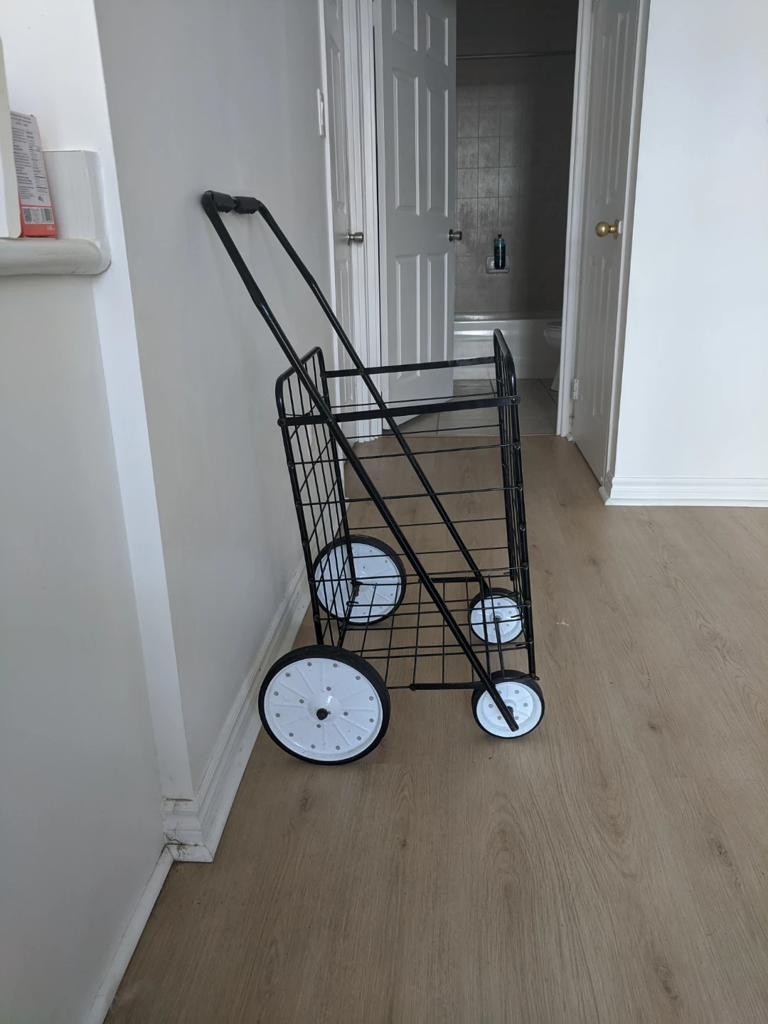 Black Folding Shopping Cart - photo 3