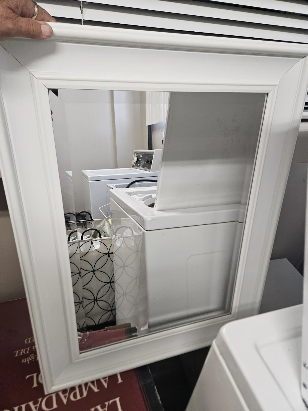 White Framed Mirror