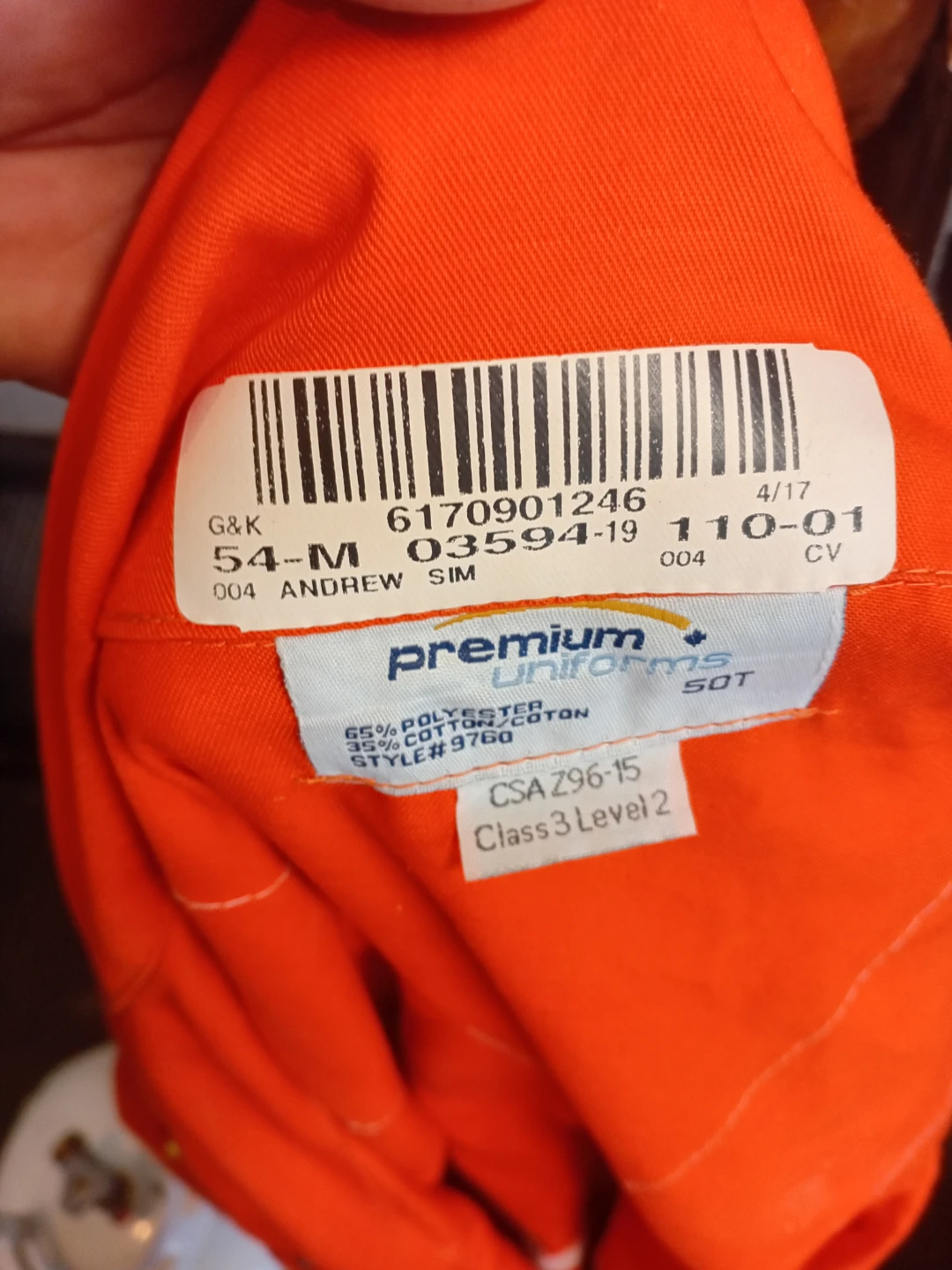 Premium Uniforms Orange High-Vis Coveralls - Size M - photo 3