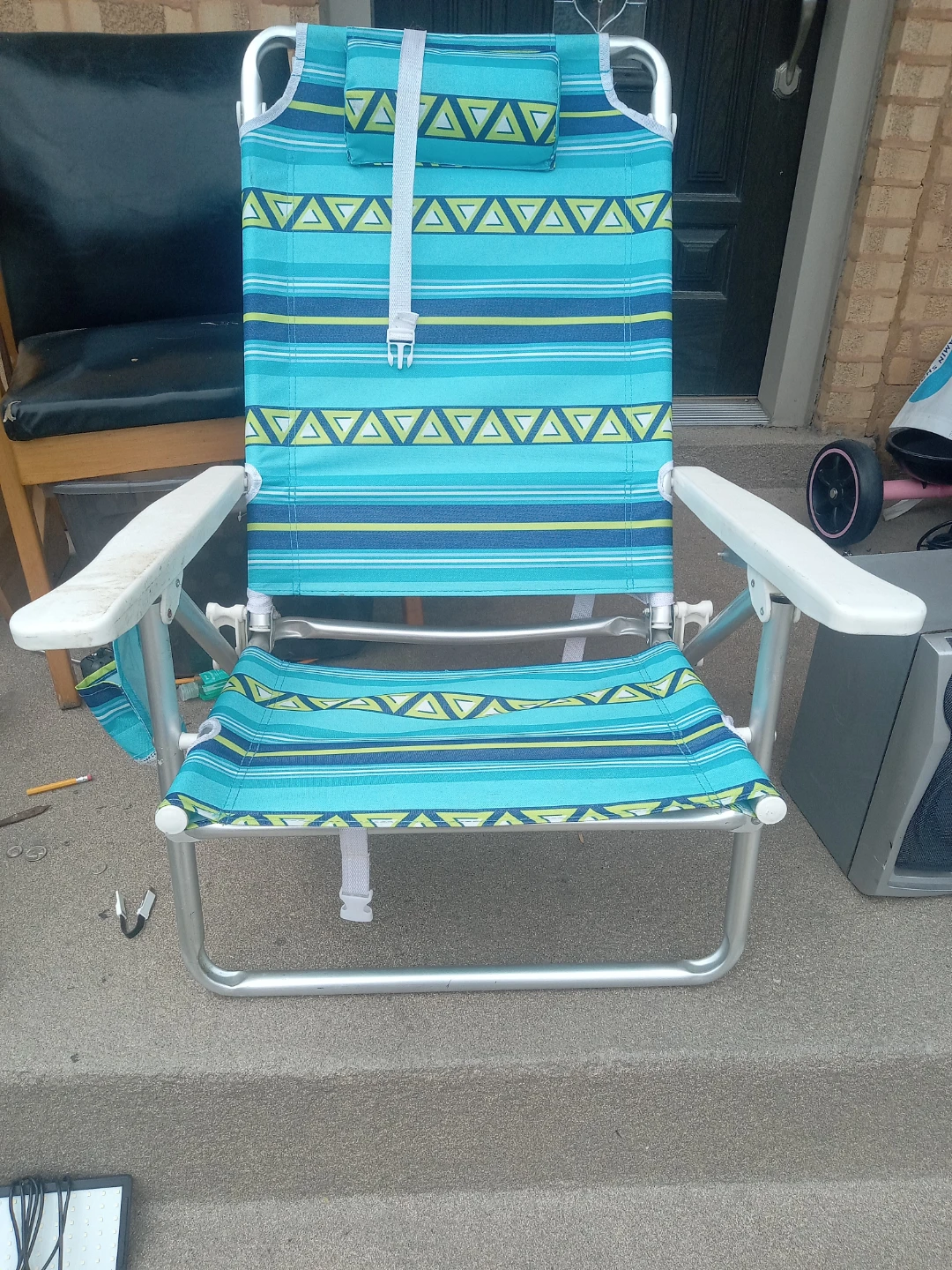 Blue Striped Beach Chair