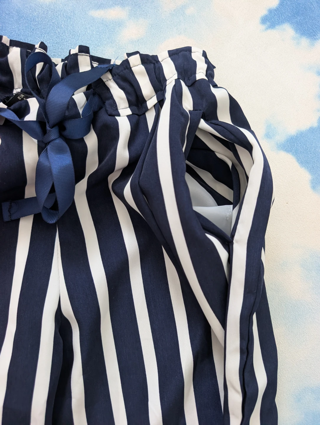 Blue and White Striped Pants XS - photo 3