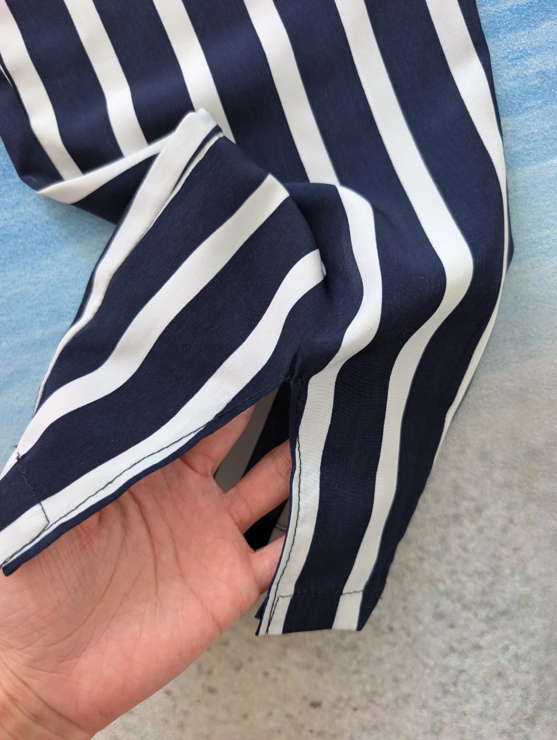 Blue and White Striped Pants XS - photo 4