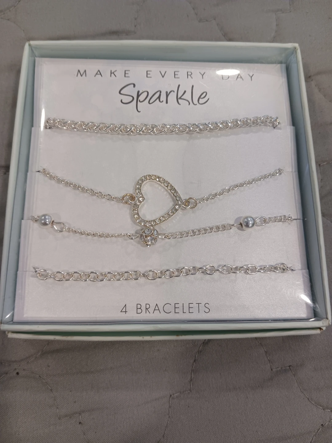 Sparkle Make Every Day 4 Bracelets Set