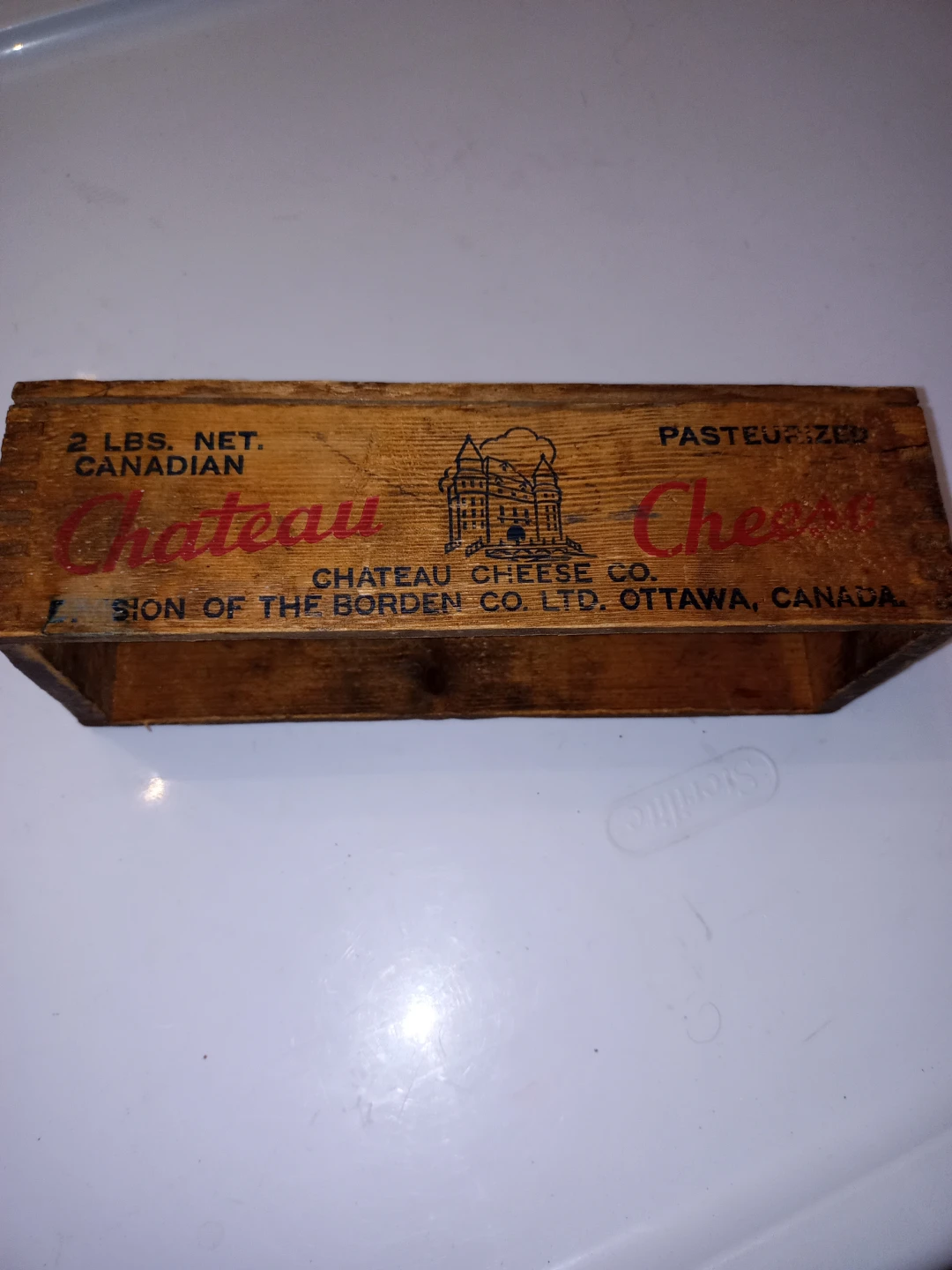 Vintage Chateau Cheese Wooden Box