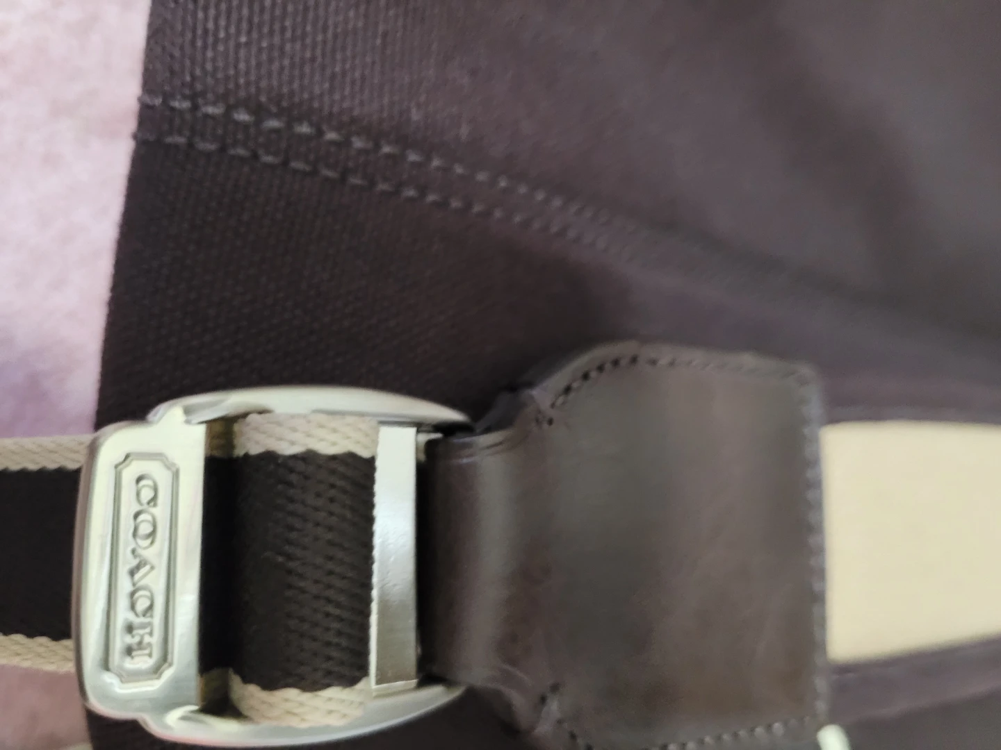 Coach Khaki Canvas & Leather Backpack - photo 5
