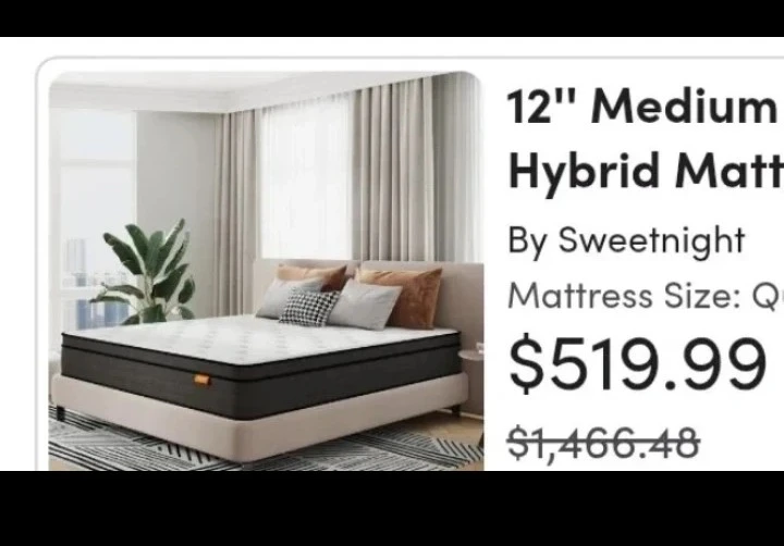 Sweet Night 12" Medium Hybrid Mattress