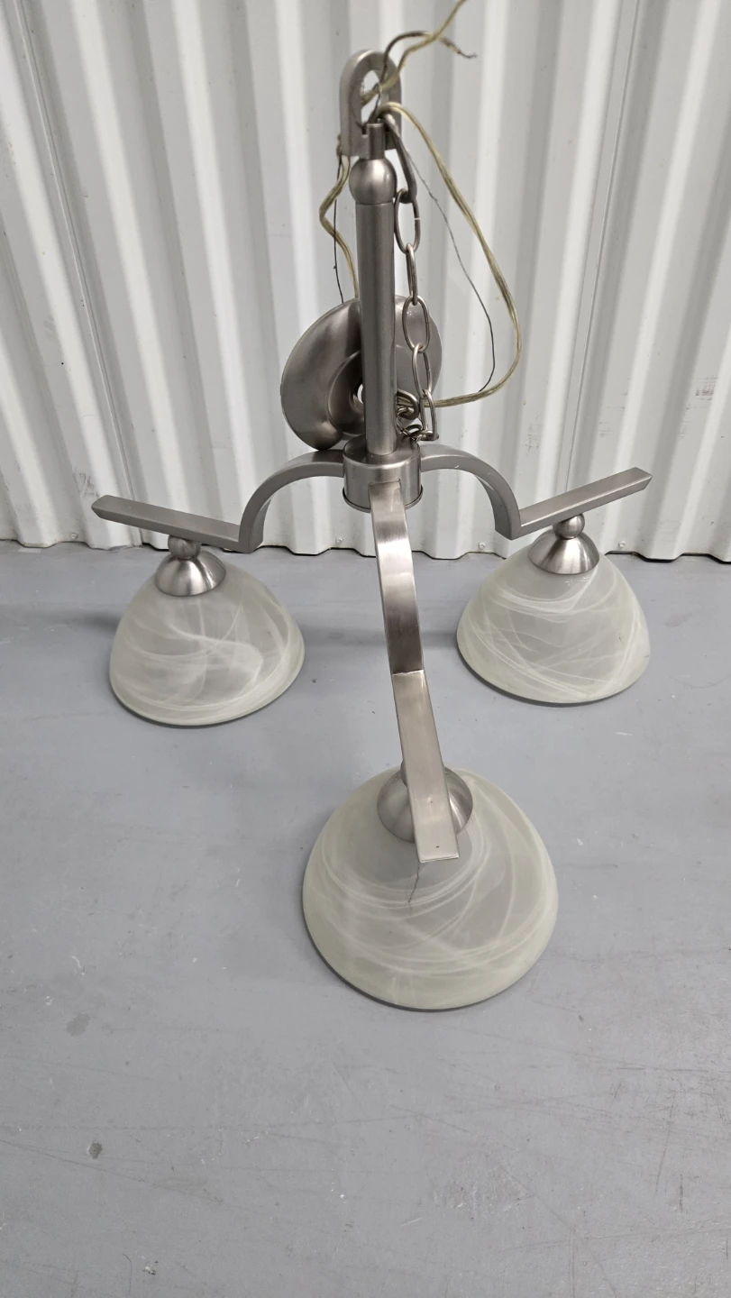 3-Light Brushed Nickel Chandelier