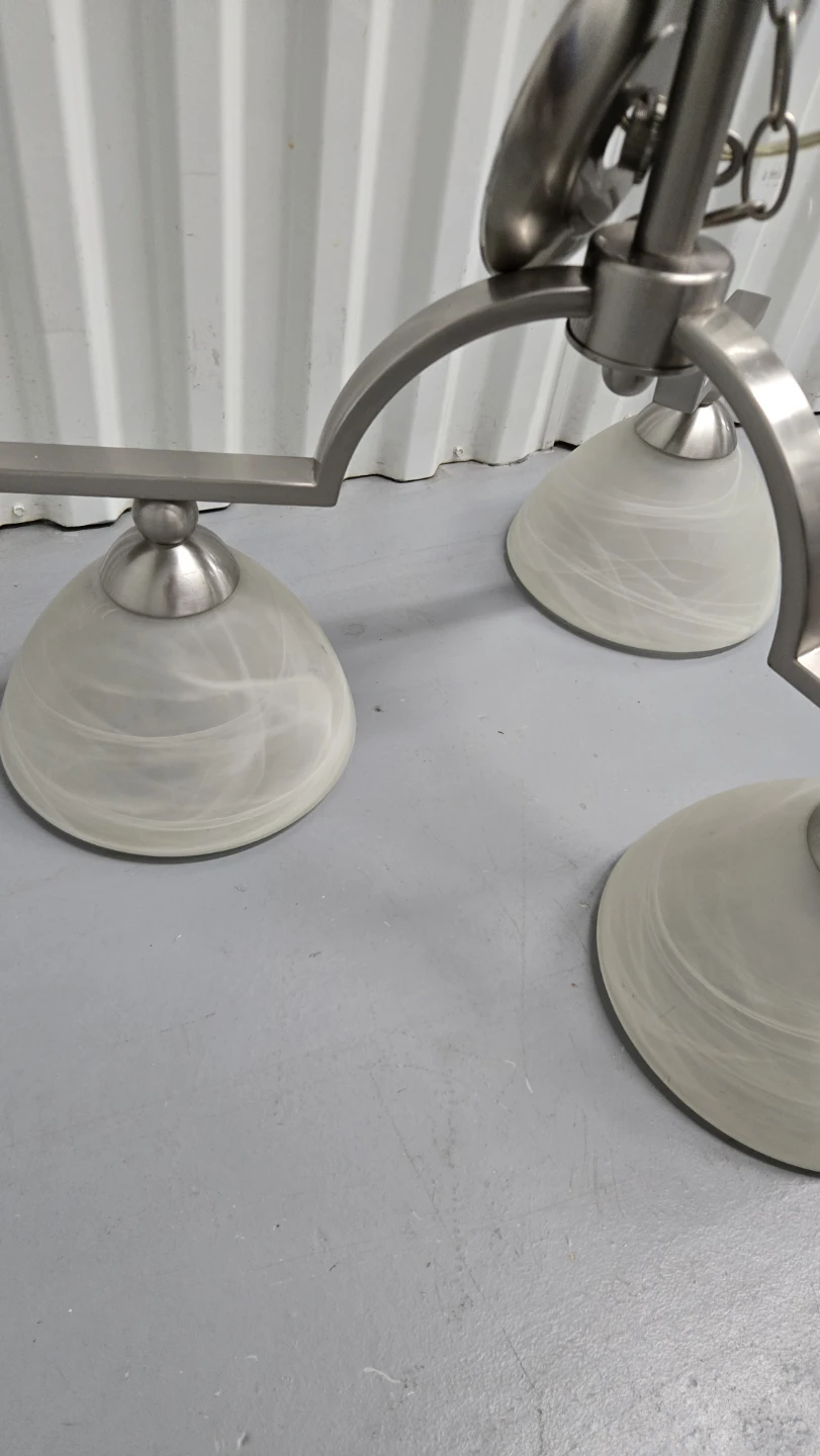 3-Light Brushed Nickel Chandelier - photo 4