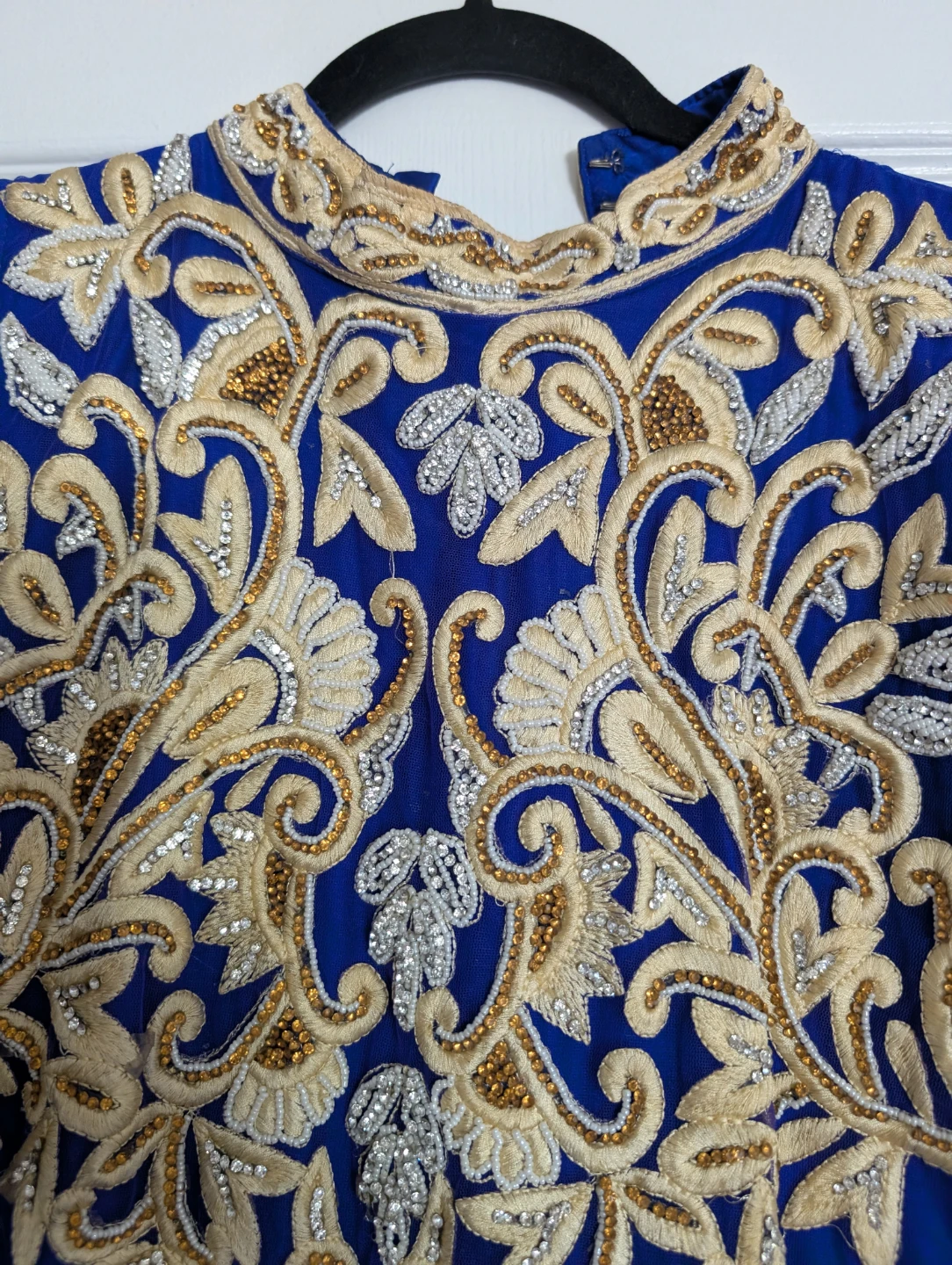 Royal Blue Embroidered Formal Dress - photo 4