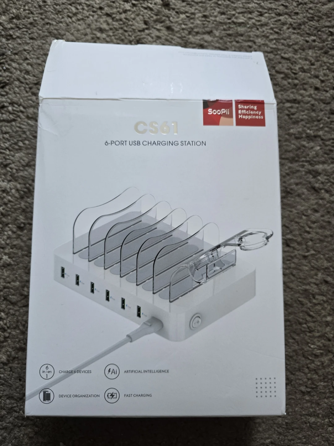 SooPii CS61 6-Port USB Charging Station