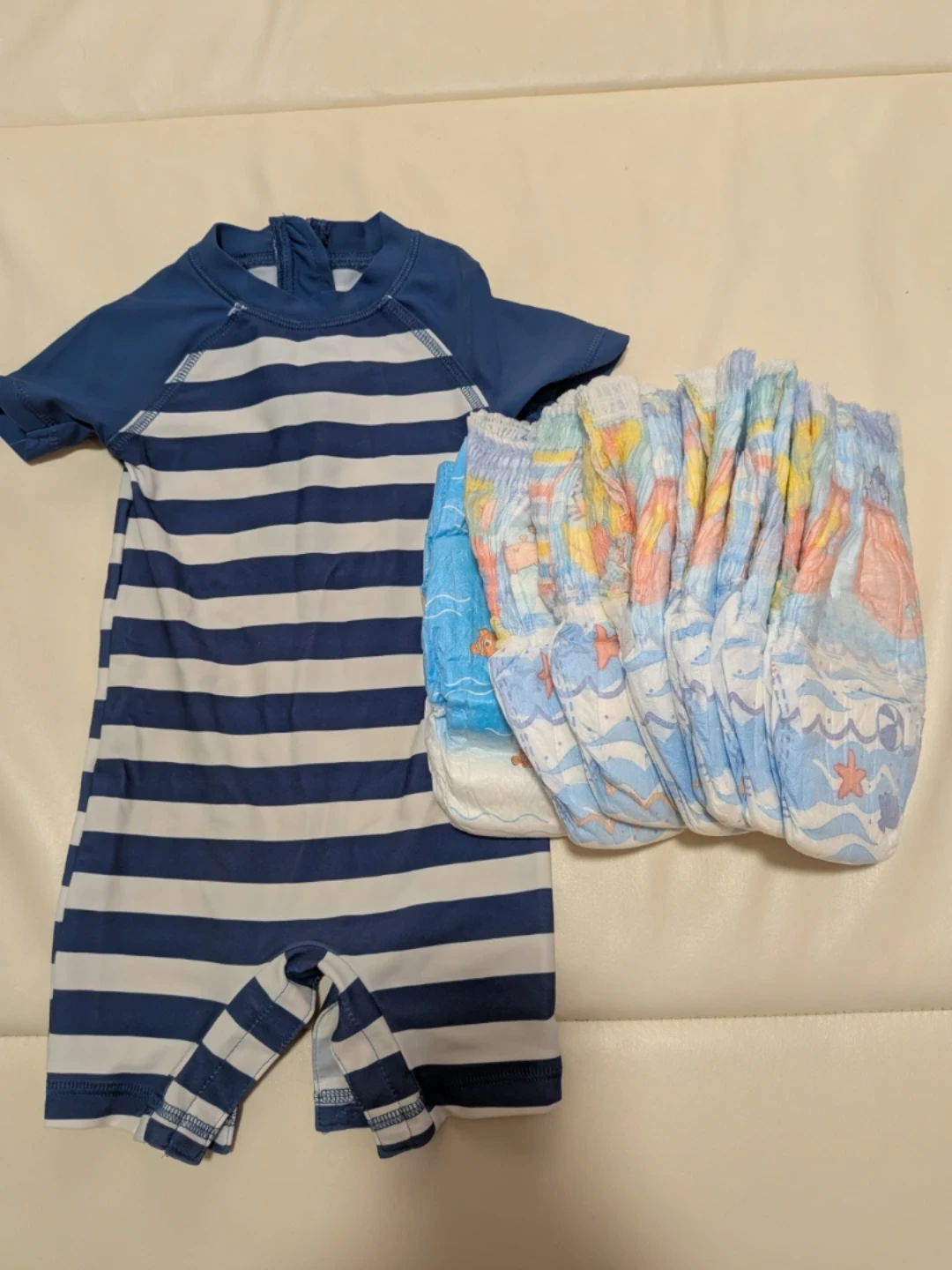Baby Swimsuit and Swim Diapers Bundle(12-18months)